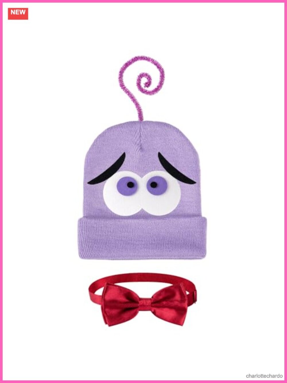4Pc Halloween Cosplay Set Beanie Hat Wig Bow Tie Adult Costume Accessories